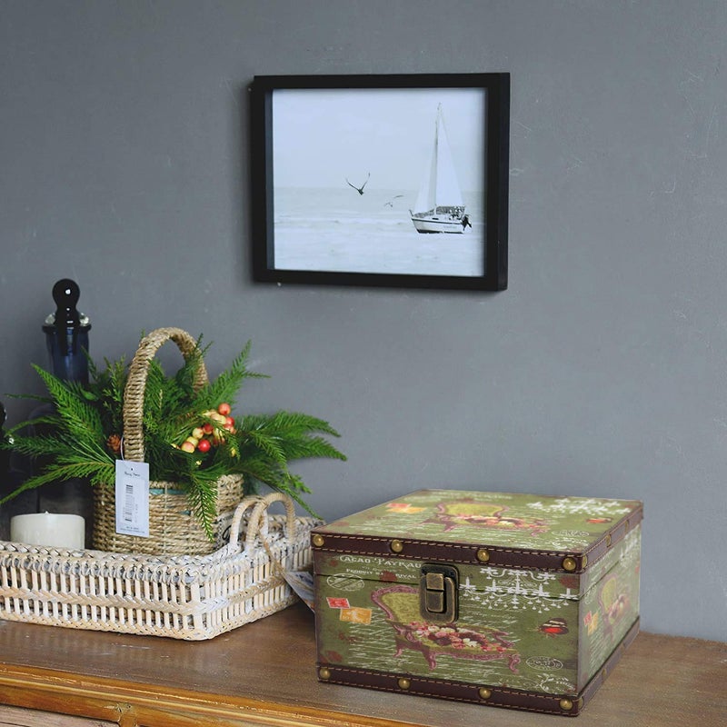 Jolitac Wooden Storage Box Set of 3  Vintage Decorative Boxes with lid Home Decor  Wood Storage Nesting Boxes With Latch  Rustic Antique Box Set for Keep Photos  Jewelry  Cash (Chair) - Image 5
